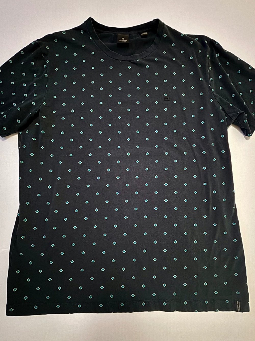 Scotch & Soda Hunter Green Geometric Print T-Shirt